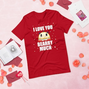 Persona 4 Inspired Valentines Tee | Gamer Gift Idea | Teddie Shirt | I Love You Bearry Much | Funny P4G T-shirt | Valentines day