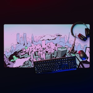 Tapis de souris Persona 5 | Écran de chargement Tokyo Shibuya | Persona 5 néon café tapis de souris | Cadeau unique pour joueur de JRPG | Cadeau pour joueur