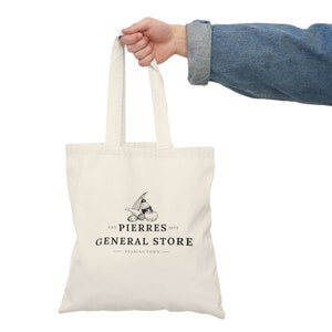 Bolsa de mano de la tienda general de Stardew Valley Pierres / Bolsa de Stardew Pelican Town / Bolsa de mano SDV con estética de granjero vintage / Regalo único para jugadores imagen 3