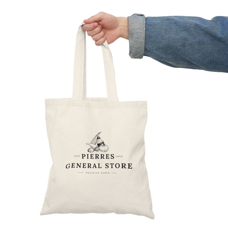 Bolsa de mano de la tienda general de Stardew Valley Pierres / Bolsa de Stardew Pelican Town / Bolsa de mano SDV con estética de granjero vintage / Regalo único para jugadores imagen 3