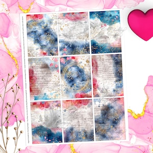 ATC Background, Artist Trading Cards, Junk Journal Cards, Pocket Letter, Printable Template, Digital Download, DIY projects