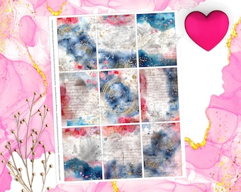 ATC Background, Artist Trading Cards, Junk Journal Cards, Pocket Letter, Printable Template, Digital Download, DIY projects