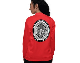 Women and Men Ethereum Crypto Unisex Bomber Jacket