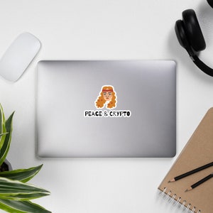 Naklejki Crypto Hippy Vibes Peace Love Computer bez pęcherzyków powietrza
