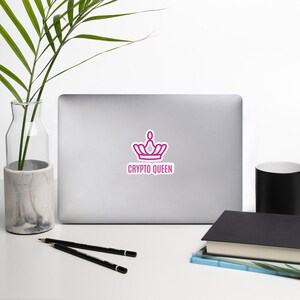 Crypto Queen Roze Magenta Computer Bubble-vrije stickers