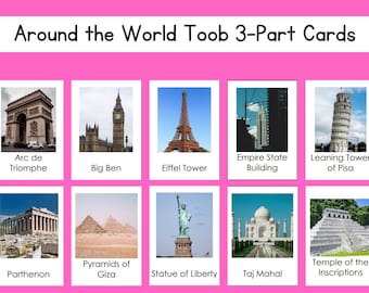Around the World Safari Toob 3-delige kaartenset digitaal bestand