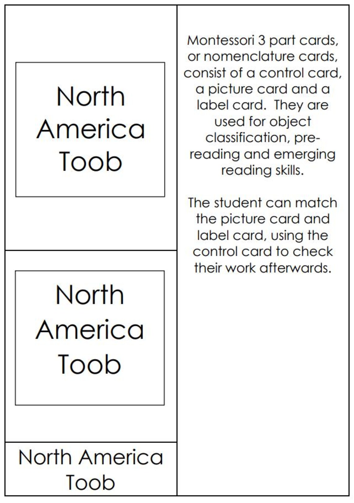 North American Safari Toob 3-part Card Set Digital File - Etsy