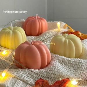 Pumpkin Candle | Halloween | Fall | Autumn | Vegan | Decorative Pillar | Soy Wax | Natural | Home-decor | Aesthetic | Handmade | Gifts