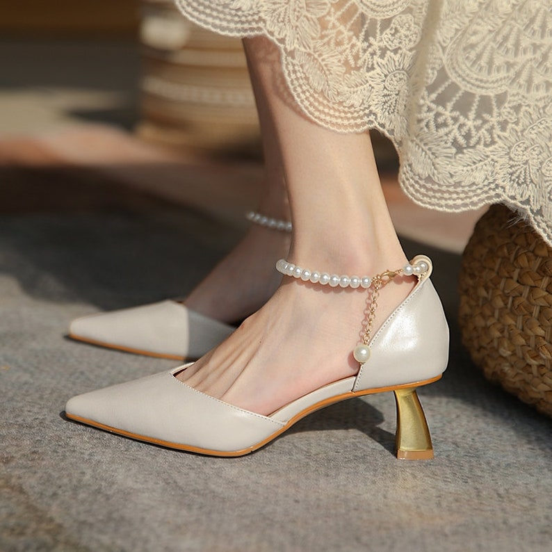 Shoe String Chain Detachable Pearl Shoe Strap, Chain Shoelaces, Anklet for Boot ...