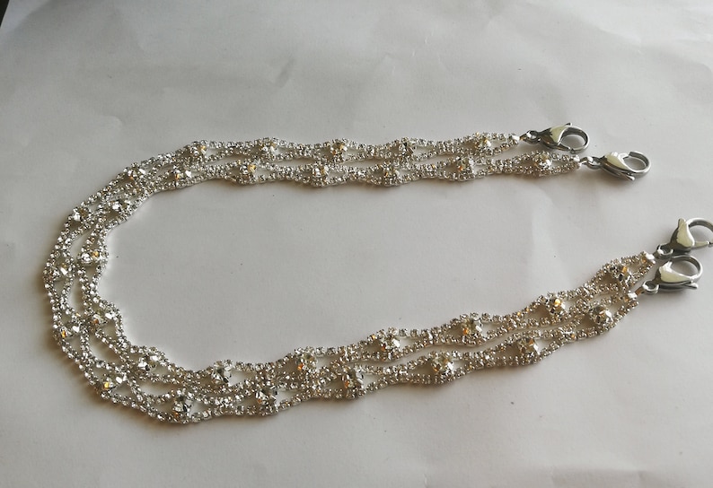 Detached Rhinestone Bra Straps, Crystal Shoulder Dress Straps, Elegant ...