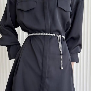 Ceinture en perles pour femme, longue ceinture en perles, ceinture de mariée argentée, chaîne de ventre en perles, cadeau de vacances pour elle, soeur, maman, épouse