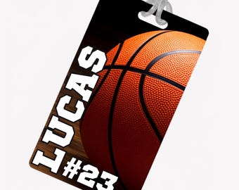Personalisierter Basketball-Taschenanhänger Sportteam-Gepäckanhänger für Spieler-Rucksack ID Custom Team Geschenk für Trainer und Athleten Individuelle Namensschild