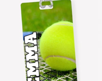 Personalized Tennis Bag Tag: Custom Team Player Luggage ID
