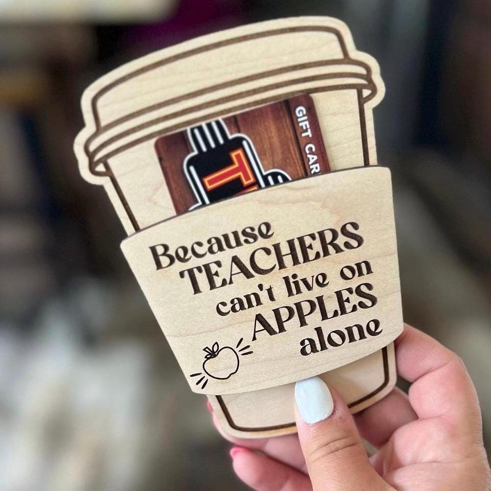Teacher Gift Appreciation Coffee Card Holder Back to School End of Year ...