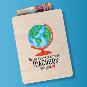 Porta-cartão-presente para professor | Presente para a semana de valorização do professor | Presente de fim de ano para jardim de infância ou creche | Presente de sala de aula de aluno