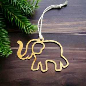 Wooden Elephant Ornament Inspirational Gift Christmas Decoration Holiday Ornament Friendship Token Sisterhood Gift Handmade Craft Sentimental Present Encouragement Token Symbolic Gift