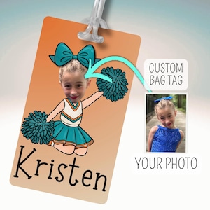 All Star Cheer Bag Tag Personalized Travel Luggage Tag for Cheerleader Custom Competition Cheer Gift for Teen Girl Cheer Squad Backpack Tag
