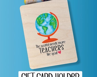 Porta carte regalo per insegnanti, regalo per la settimana di apprezzamento degli insegnanti, regalo di fine anno per l'asilo nido o la scuola materna, regalo per la classe da parte di uno studente