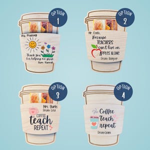 Idea regalo per insegnanti di Natale, porta biglietti da visita per caffè, regalo di ringraziamento per insegnanti di classe pre-scolare, regalo di fine semestre per assistenti insegnanti, regalo di Natale immagine 2