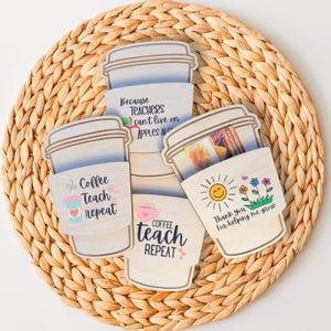 Cadeau de remerciement pour un enseignant Porte-cartes café pour la rentrée des classes Cadeau de remerciement Aide-enseignant de fin d'année Idée cadeau pour paraprofessionnel