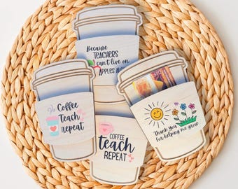 Porta biglietti da visita per il caffè, regalo di ringraziamento per il ritorno a scuola, idea regalo di fine anno per assistente insegnante per paraprofessionisti