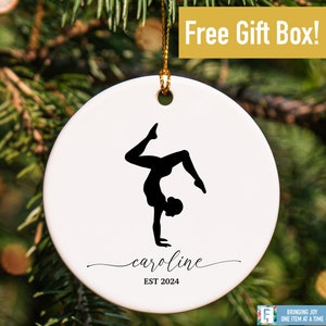 Personalized Gymnastics Ornament Gift for Gymnast Custom Gymnastics Christmas Ornament Gymnastics Team Gift for Gymnastics Coach Ornament