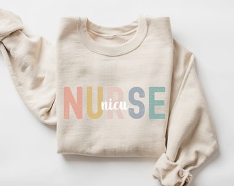 Custom Nurse Sweatshirt Personalized Nurse Shirt RN Sweater Nurse Gift for Registered Nurse Grad Gift Nursing Sweatshirt Nurse Life T-Shirt