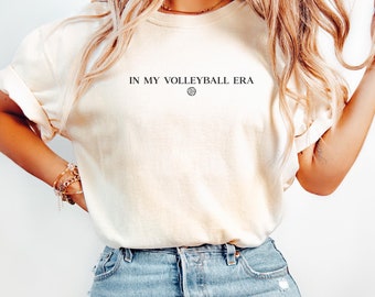 Comfort Colors Volleyball Shirt In My Volleyball Era T-Shirt Volleyball Gift for Volleyball Player Varsity Volleyball Christmas Gift Women