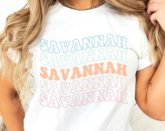 Groovy Savannah Bachelorette Party Shirt Savannah Retro Bachelorette Tee Savannah Girls Trip Shirt Savannah Bachelorette Shirt Savannah Bach