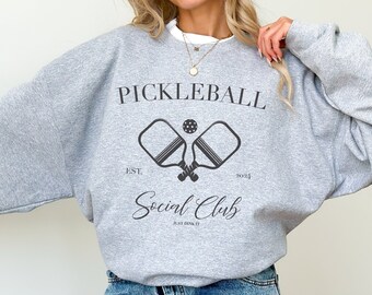 Cute Pickleball Sweatshirt Social Club Pickleball Shirt Pickleball Gift for Pickleballer T-Shirt Varsity Pickleball Gifts Pickleball Preppy