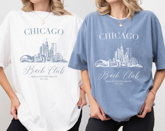 Custom Chicago Bachelorette Party Shirt Chicago Retro Bachelorette Tee Chicago Girl's Trip Shirt Chicago Bachelorette Shirts Chicago Shirt