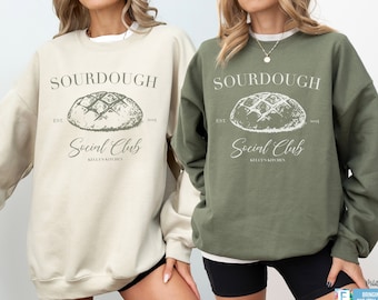 Custom Sourdough Shirt Social Club Funny Baker Tee Personalized Sourdough T-shirt Sourdough Starter Tee Funny Bread Sourdough Gift for Baker