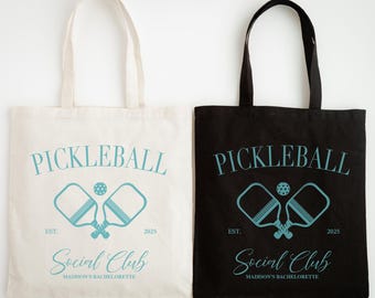Custom Pickleball Tote Bag Pickleball Gifts for Pickleball Bachelorette Party Favor Personalized Pickleball Bag Pickleball Club Tote Wedding