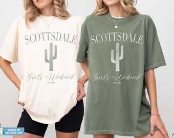 Camiseta de fin de semana para chicas de Scottsdale Camiseta de colores cómodos para despedida de soltera de Scottsdale Camiseta para viaje de chicas de Scottsdale Camiseta para viaje familiar a Arizona Camisetas a juego