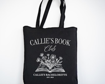 Custom Book Lover Bachelorette Tote Bag Bookish Bachelorette Party Favor Personalized Book Lover Bag Reading Club Tote Smut Book Bride Gifts