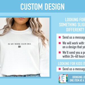 custom book club shirt