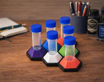 Fountain Pen Ink Vial Holder – 3D Printed Organizer