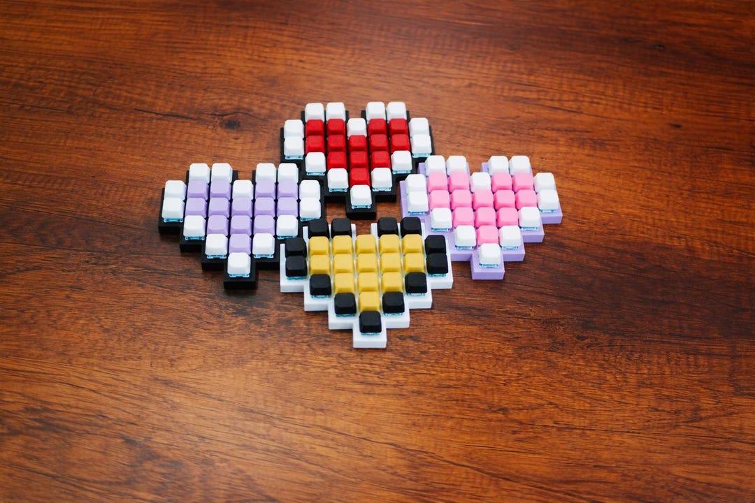 8-bit Heart Fidget Clicker | Pixel Gaming Desk Toy - Etsy