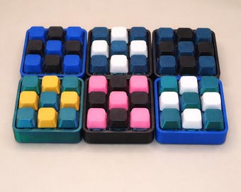 Keyboard Fidget Clicker Toy | 3x3 Popper Grid, Custom Colors