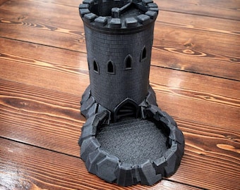 3D Printed Medieval Brickwork Dice Tower – D&D, Pathfinder