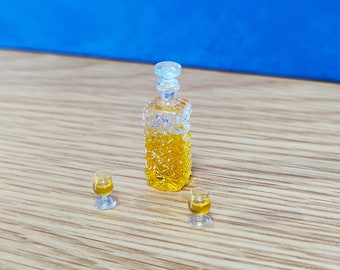 Melody Jane Miniature Pub Bar Set - 4 Vintage Whiskey Bottles, 1:12 Scale Dollhouse Accessories - View #9