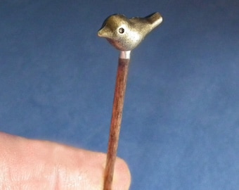 Gorgeous Handmade Miniature Bird headed Walking stick, real wood in 1/12 scale. A great gift for walking stick collector.