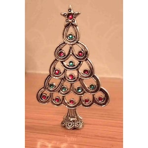 1/12 dolls house miniature Christmas Tree Hand Made Ornament Table fireplace small tree decoration