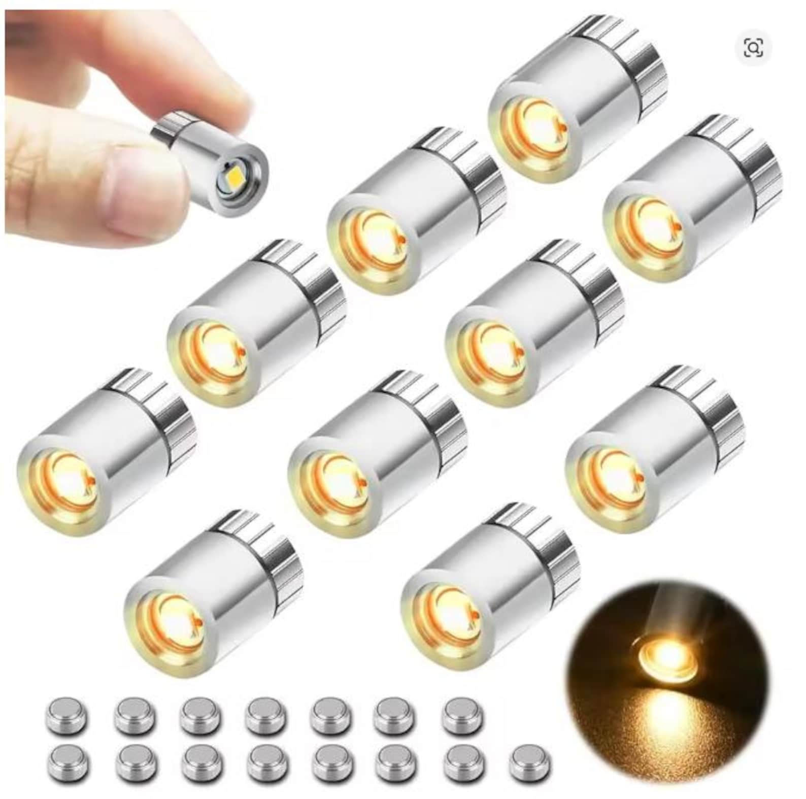 Mini Model Lighting Mini 1.5cm LED Lights Battery Powered for Crafts Models Dioramas ...