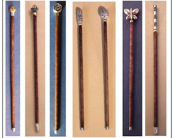 1/12 dolls house miniature Handmade Walking Sticks many different designs to choose from Walking canes for collectors or doll wooden cane