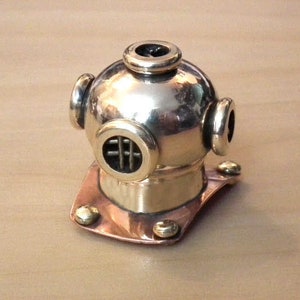 1/12 dolls house miniature Divers diving Helmet MarkV solid brass Study desk Hand crafted Nautical Gift Beach hut