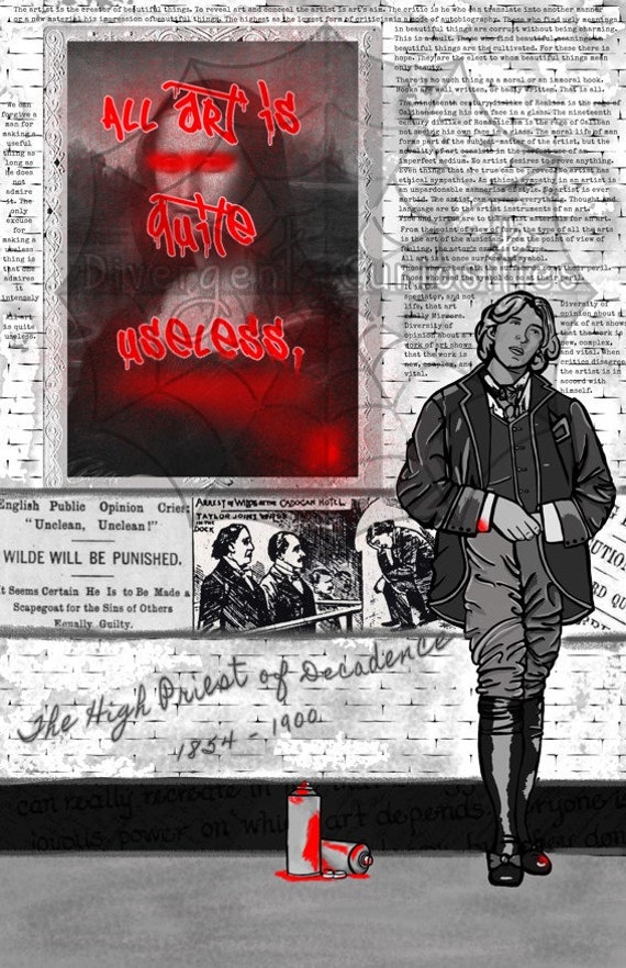 All Art is Quite Useless Oscar Wilde Print Etsy