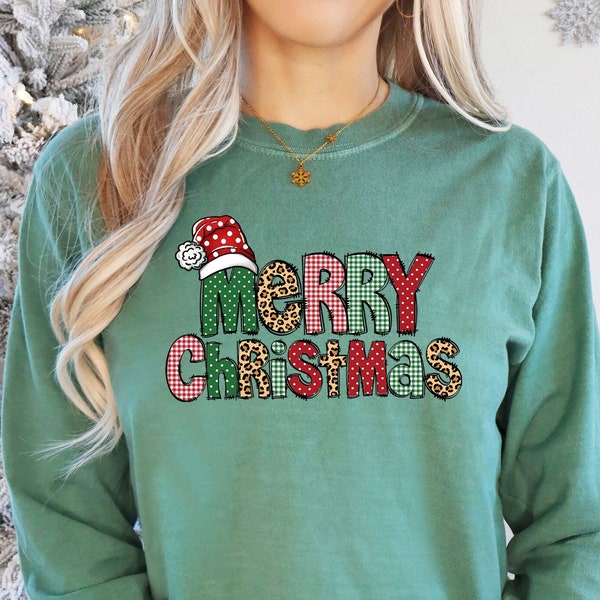 Christmas Long Sleeve, Comfort Colors Christmas Shirts, Merry Christmas Shirt, Holiday Gifts, Christmas Family Shirt