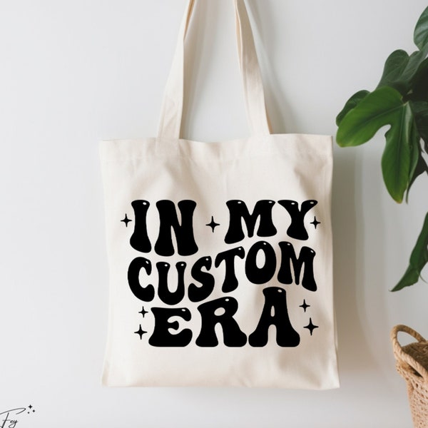 In My Era Custom Tote Bag, Personalized Tote Bag, Custom Gift For Her, In My Era Canvas Tote Bag