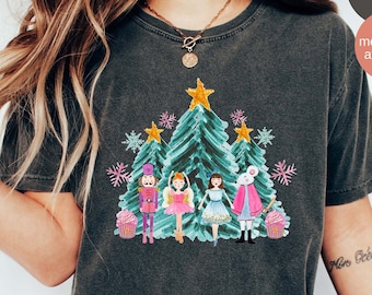 Nutcracker Shirt, Christmas Shirt, Holiday Gifts, Womens Christmas Comfort Colors Shirt, Sugar Plum Fairy, Christmas Family Shirt